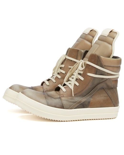 Rick Owens Natural Transparent Leather Geobaskets for men