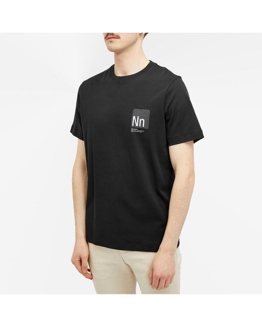 Norse Projects Black Jakob Organic Interlock N Print T-Shirt for men
