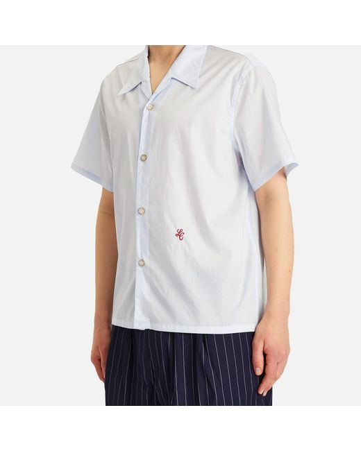 Late Checkout White Short Sleeve Shirt for men