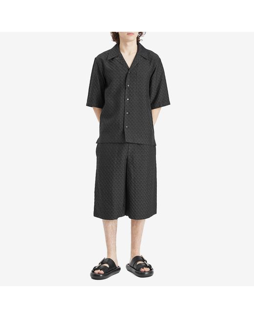 Alexander McQueen Black Jacquard Skull Shirt for men