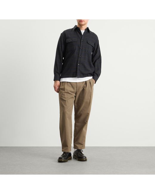 WTAPS Two Tuck Trousers in Brown for Men | Lyst