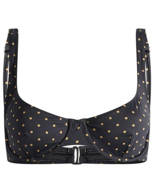 Fruity Booty Black Celine Polka Bikini Top