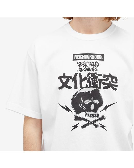 Neighborhood White X Rebel Dread Hardware T-Shirt 3 for men