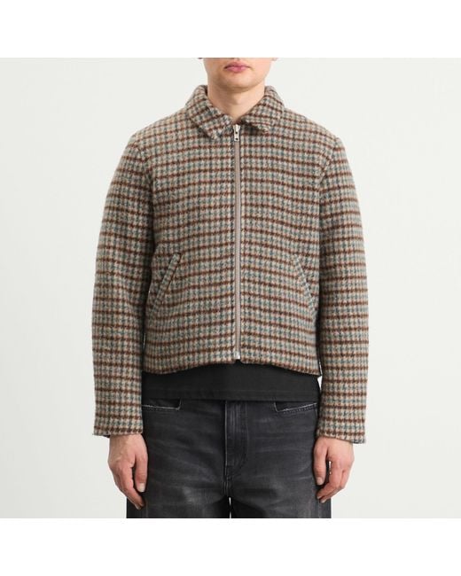 Won Hundred Brown Dutton Houndstooth Wool Jacket for men
