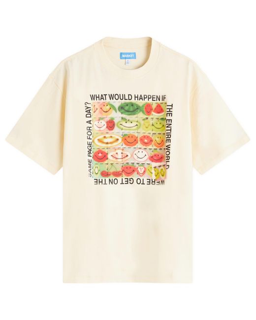 Market Natural Smiley Same Page T-Shirt for men