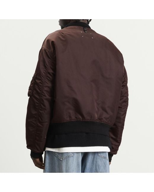 Maison Margiela Black Reversible Bomber Jacket for men