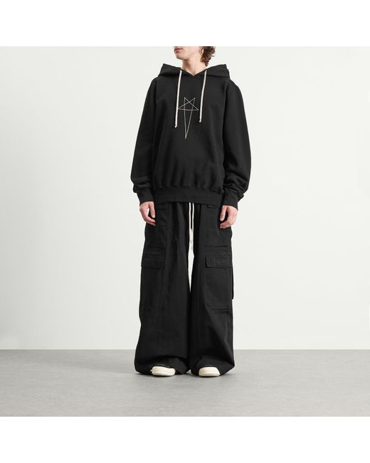 Rick Owens Black Double Cargobela Trousers for men