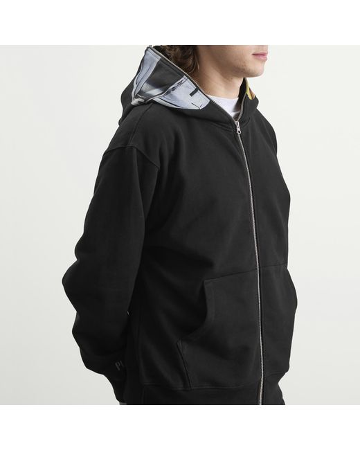Pleasures Black Ram Zip Hoodie for men