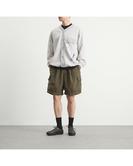 And Wander Green Oversized Cargo Shorts