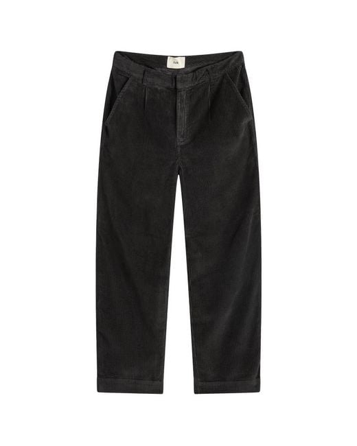 Folk Black Corduroy Signal Pants for men