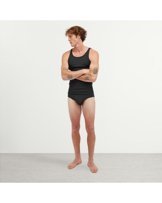 Skims Black Cotton Brief for men