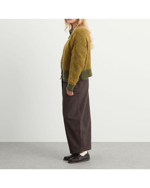 YMC Green Disorder Cardigan