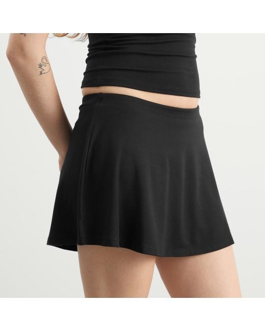 Skims Black Smooth Lounge Mini Skort
