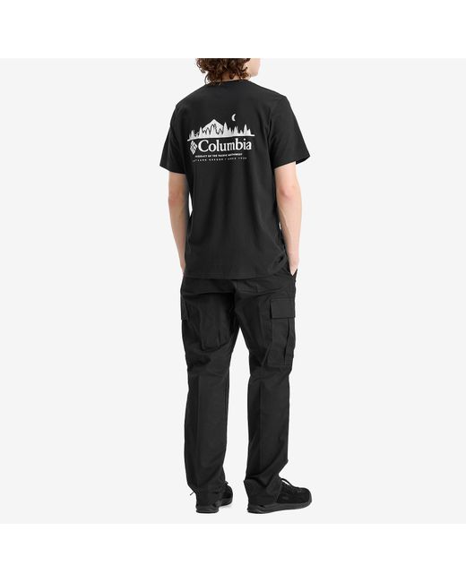 Columbia Black Hageman Graphic T-Shirt for men