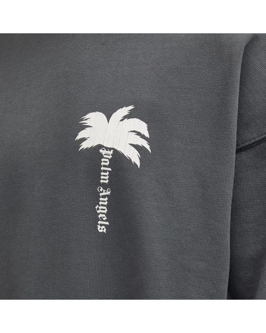 Palm Angels Gray Palm Crew Sweat for men