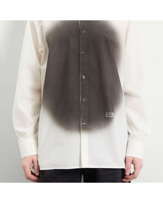 Maison Margiela Gray Mm6 Sprat Print Shirt for men