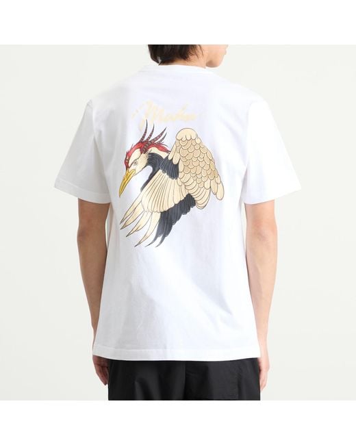 Maharishi White Year Of The Crane T-Shirt for men