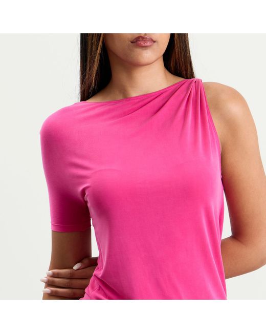 Peachy Den Pink Kylie Bubble Mini Dress