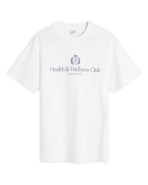 Sporty & Rich White H&W Crest T-Shirt