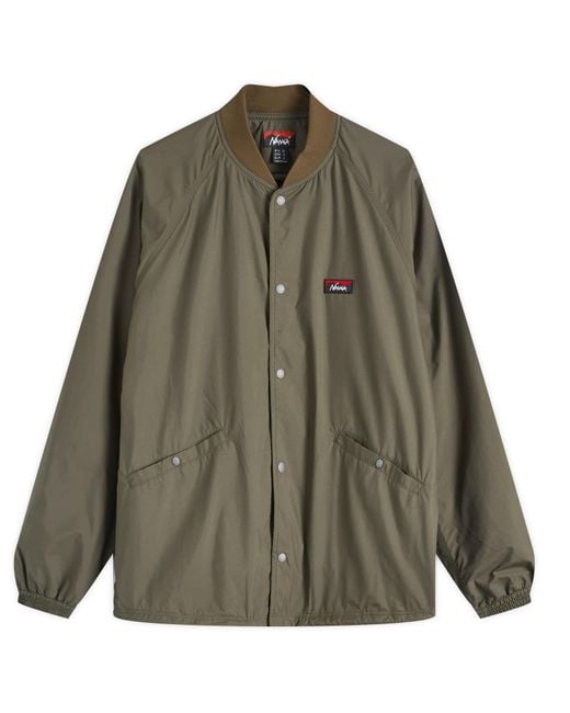 NANGA Rib Collar Coach Jacket in Green for Men | Lyst UK