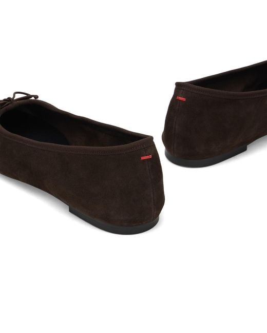Aeyde Black Tiby Suede Ballet Flats
