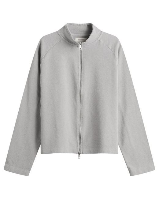 mfpen Gray Needle Jump Leisure Zip Up for men