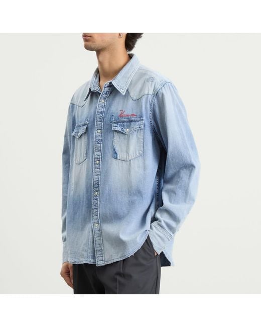 Visvim Blue Social Sculpture Crash Shirt for men