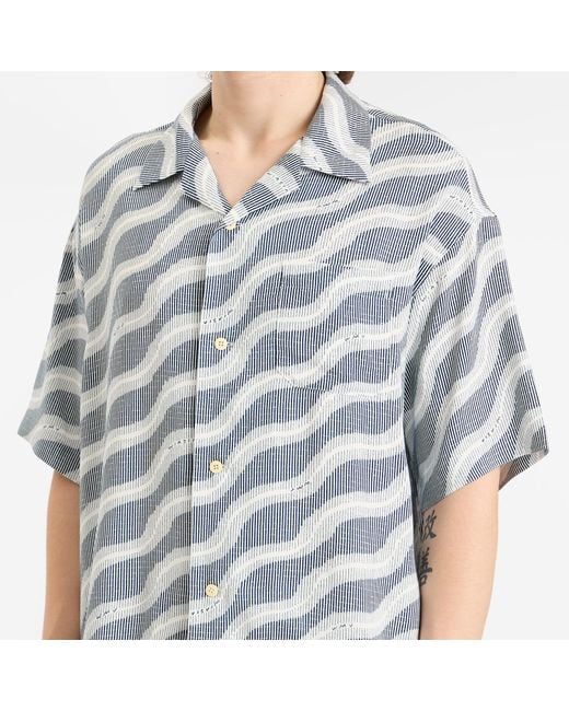 Visvim Gray Copa Silk Jacquard Vacation Shirt for men