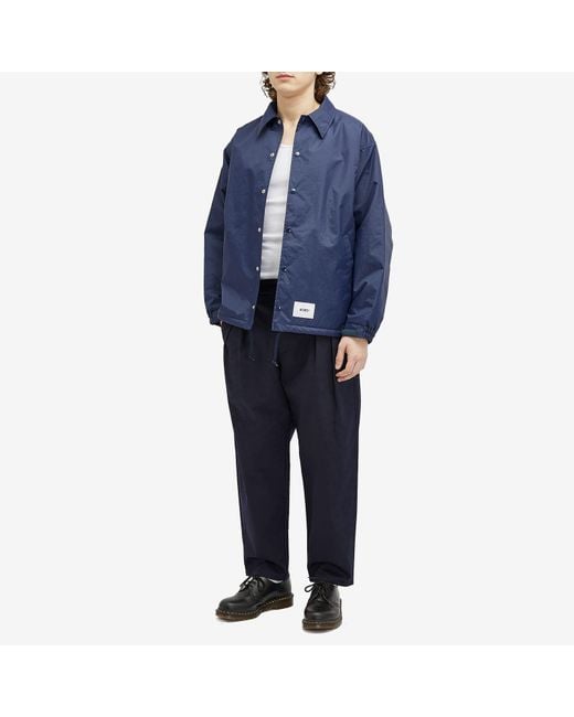 (w)taps Blue 07 Boa Lined Coach Jacket for men