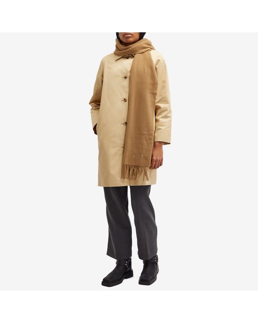 A.P.C. Natural Ambroise Embroidered Scarf