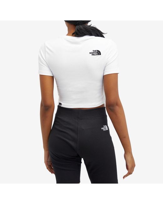 The North Face White Cropped Short Sleeve T-Shirt