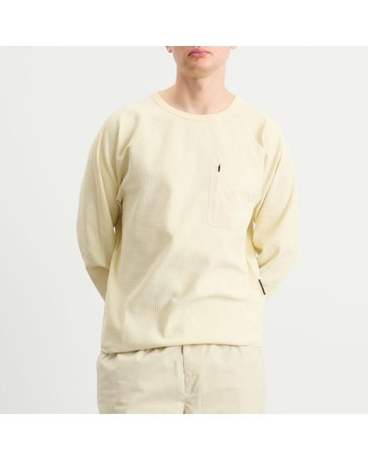 Purple Mountain Observatory Natural Waffle Long Sleeve T-Shirt for men