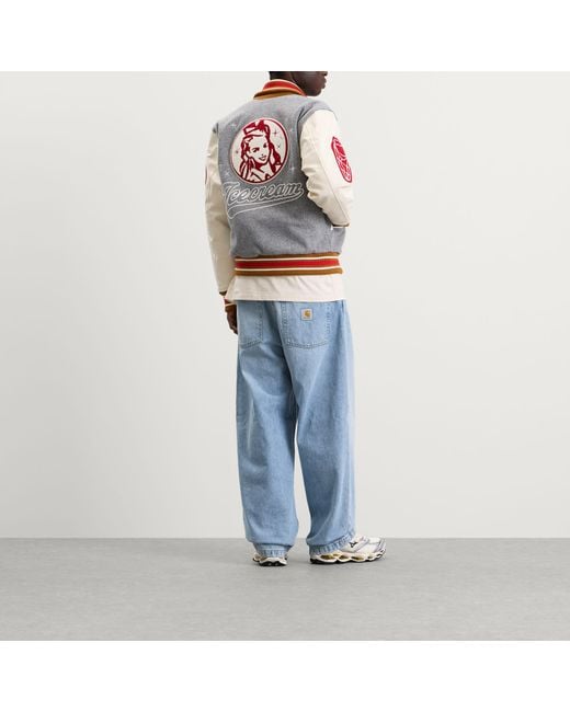 ICECREAM Gray Waitress Varsity Jacket for men