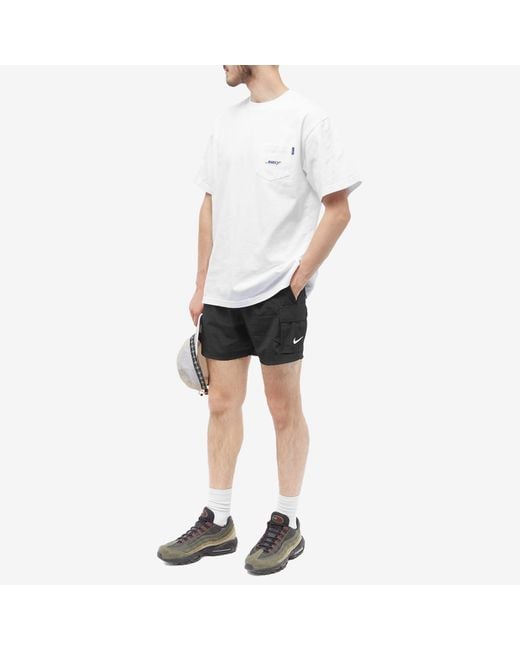 Nike Black Swim Belted 5" Volley Shorts for men