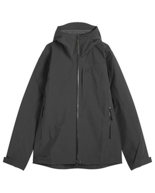 Haglöfs Black Front Proof Ii Waterproof Jacket for men