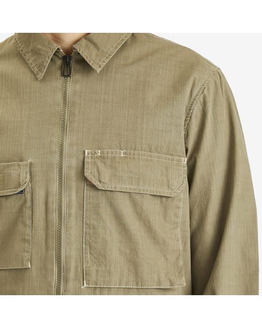 Paul Smith Green Zip Front Pocket Overshirt Jacket for men