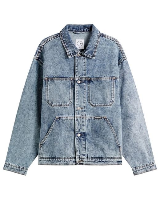 POLAR SKATE Blue Patrik Denim Jacket for men
