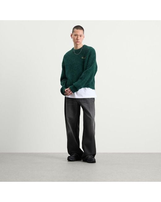 BOUND Green Dexter Cropped Alpaca Jumper for men