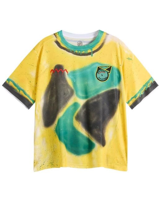 Navinder Nangla Yellow Jamaica Football Jersey for men