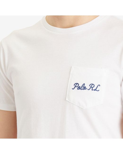 Polo Ralph Lauren White Tennis Club Bear T-Shirt for men