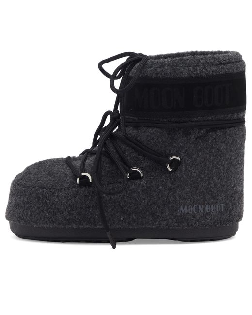 Moon Boot Black Low Icon Felt