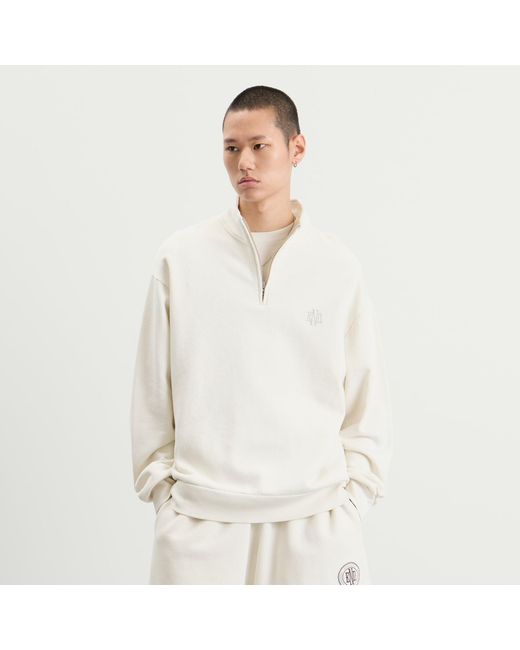 END. White Slice Half Zip Sweat