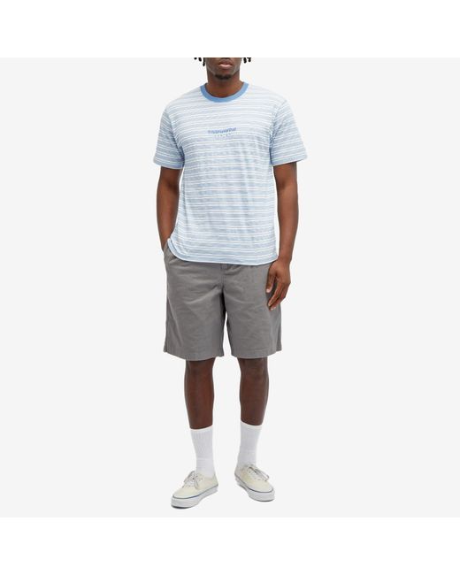 Thisisneverthat Blue Micro Striped T-Shirt for men