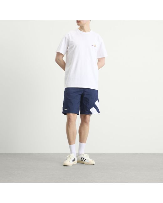 Adidas Blue Three Bar Logo Short for men