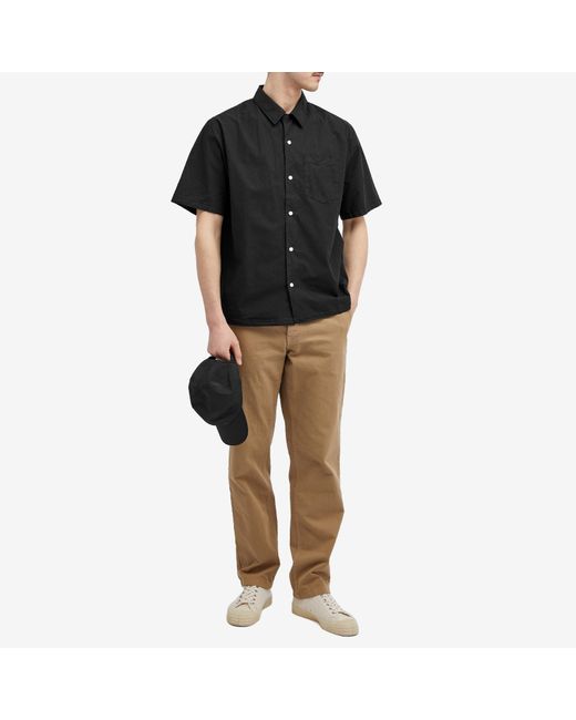 Norse Projects Black Carsten Cotton Tencel Vacation Shirt for men
