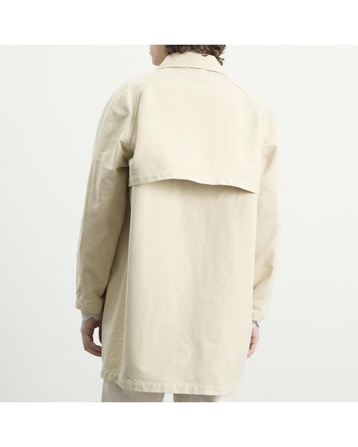 Auralee Natural Garment-Dyed Cotton Heavy Twill Short Coat for men