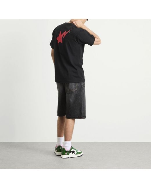 A Bathing Ape Black Colors Bape Sta Tee for men