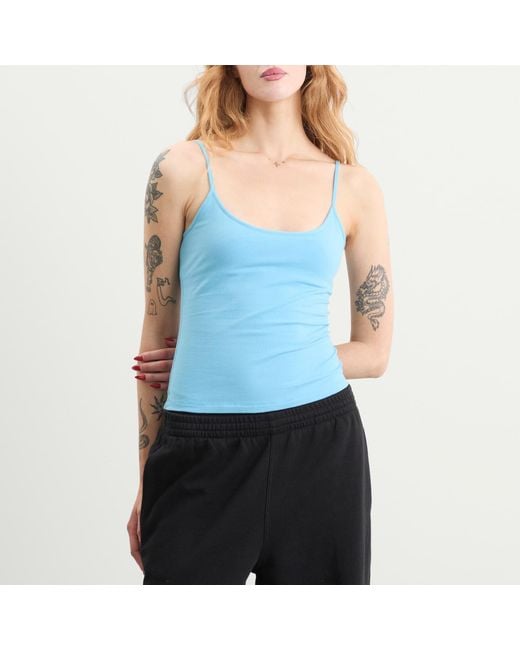 Skims Blue Cotton Jersey Cami