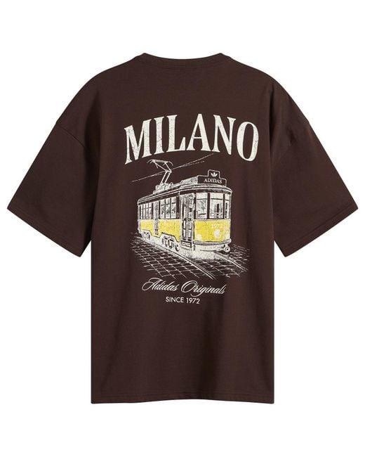 Adidas Brown Milan Graphic T-Shirt