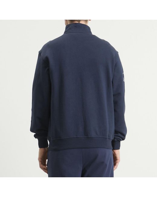 Malbon Blue Collegiate Quarter-Zip Sweatshirt for men